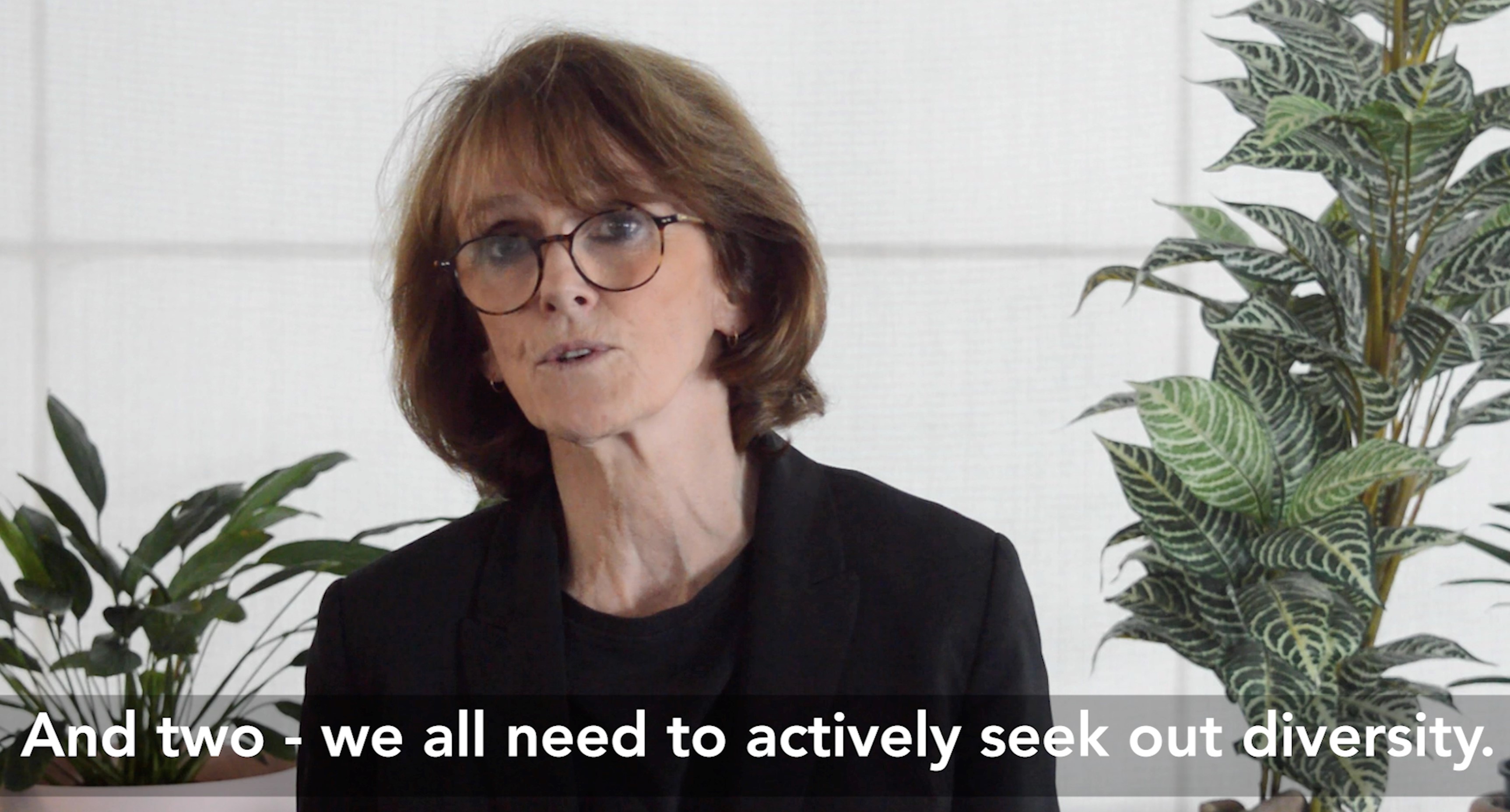 Cathy Foley recording a message for a Diversity in Quantum Computing Conference 