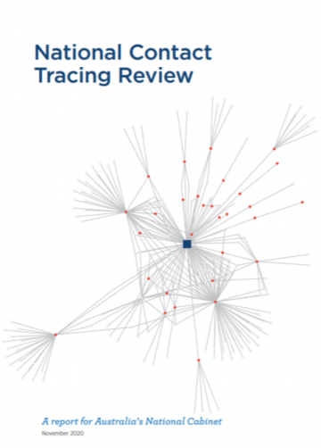 Cover of the national contact tracing review 