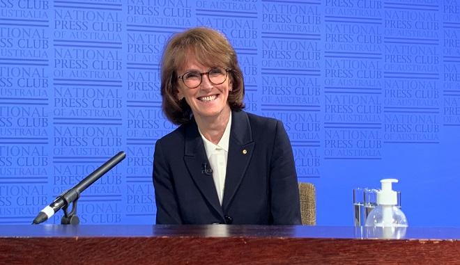 Cathy Foley at the Press Club