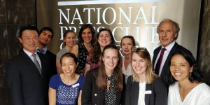 Members of Office of Chief Scientist team at the National Press Club in February 2020