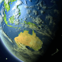 An image of Australia taken from space