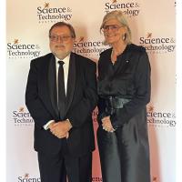 Professor Tony Haymet with Governor-General Sam Mostyn 